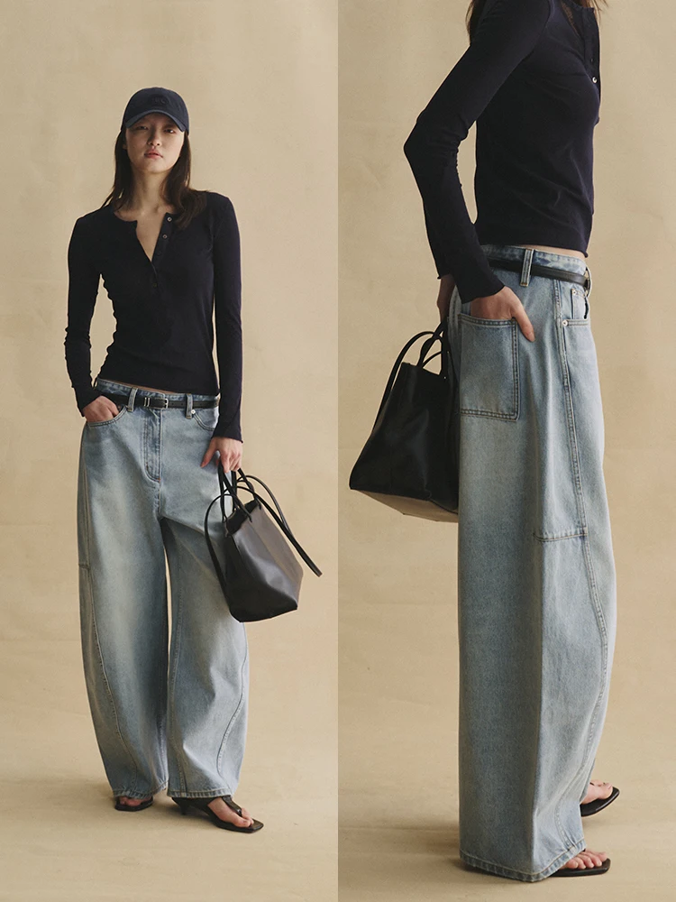 Waed Cotton Wide Leg Jeans l Waist Arc Loose Fit Women's Jeans Spring Season Comfortable Casual Denim Trousers
Waed Cotton Wide Leg Jeans l Waist Arc Loose Fit Women's Jeans Spring Season Comfortable Casual Denim Trousers
