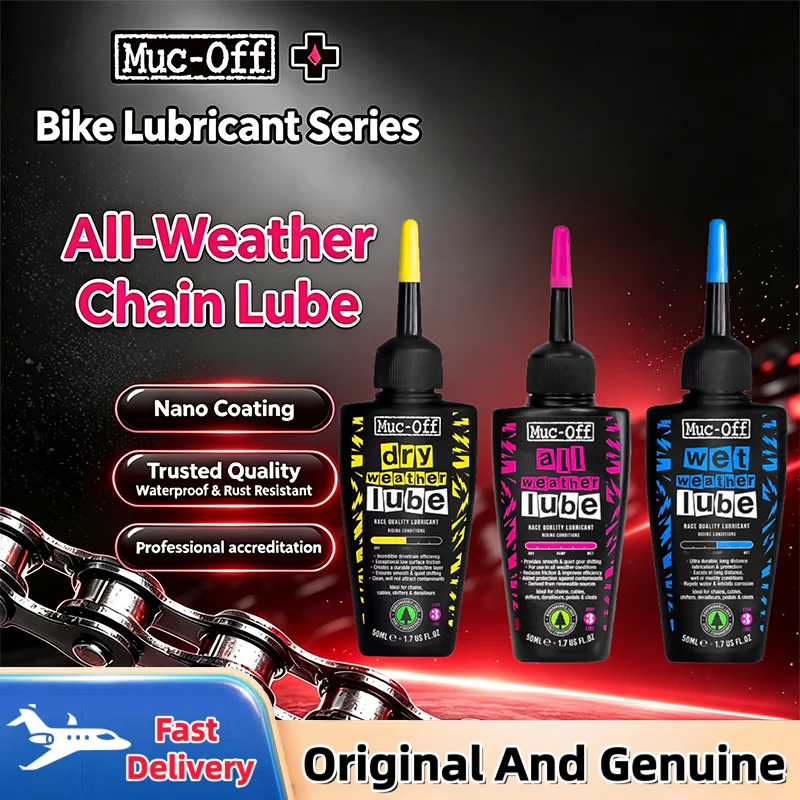 Muc-Off 50ML Bicycle Chain Lube Wet/Dry All-Weather Wax Formula Smooth Shifting Friction Reduction Road Bike Lubricant
Muc-Off 50ML Bicycle Chain Lube Wet/Dry All-Weather Wax Formula Smooth Shifting Friction Reduction Road Bike Lubricant