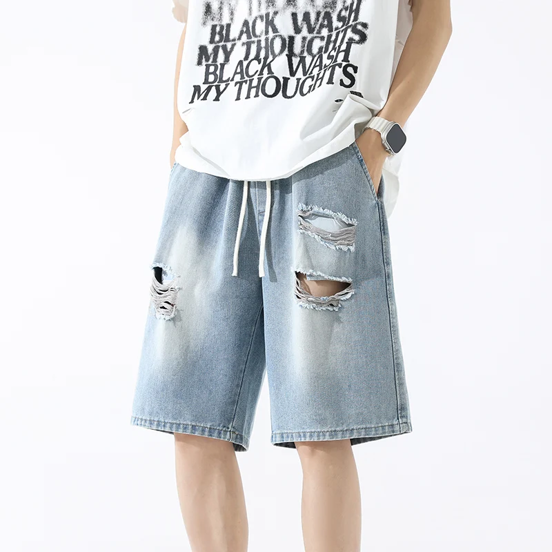 Men's Outdoor Fishing Casual Comfortable Breathable Shorts Summer Fashion Trend Versatile Five Quarter Denim Loose Shorts
Men's Outdoor Fishing Casual Comfortable Breathable Shorts Summer Fashion Trend Versatile Five Quarter Denim Loose Shorts