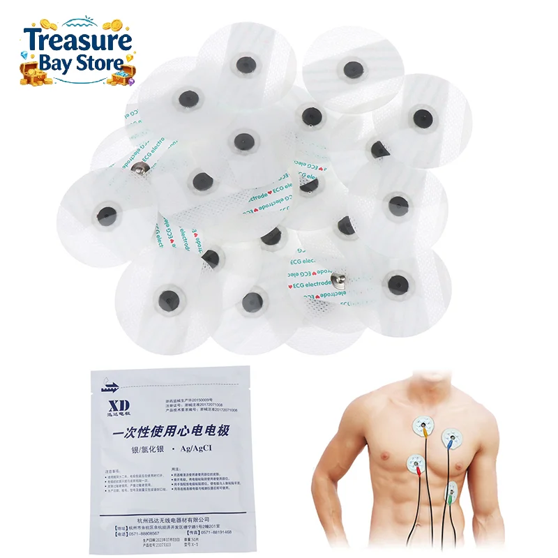 50pcs ECG Electrodes Disposable Electrode Patch EKG Accessories Non-woven ECG Electrode Pads
50pcs ECG Electrodes Disposable Electrode Patch EKG Accessories Non-woven ECG Electrode Pads