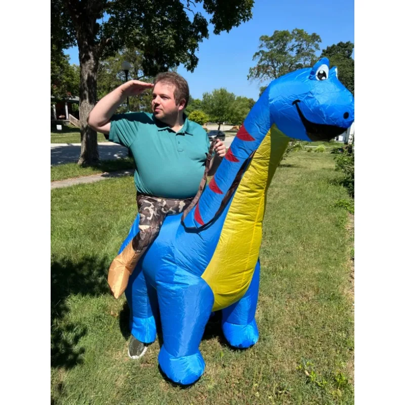 Inflatable dinosaur costume riding Diplodocus Tyrannosaurus inflatable Suit Air blowing up fun party Halloween dress up
Inflatable dinosaur costume riding Diplodocus Tyrannosaurus inflatable Suit Air blowing up fun party Halloween dress up