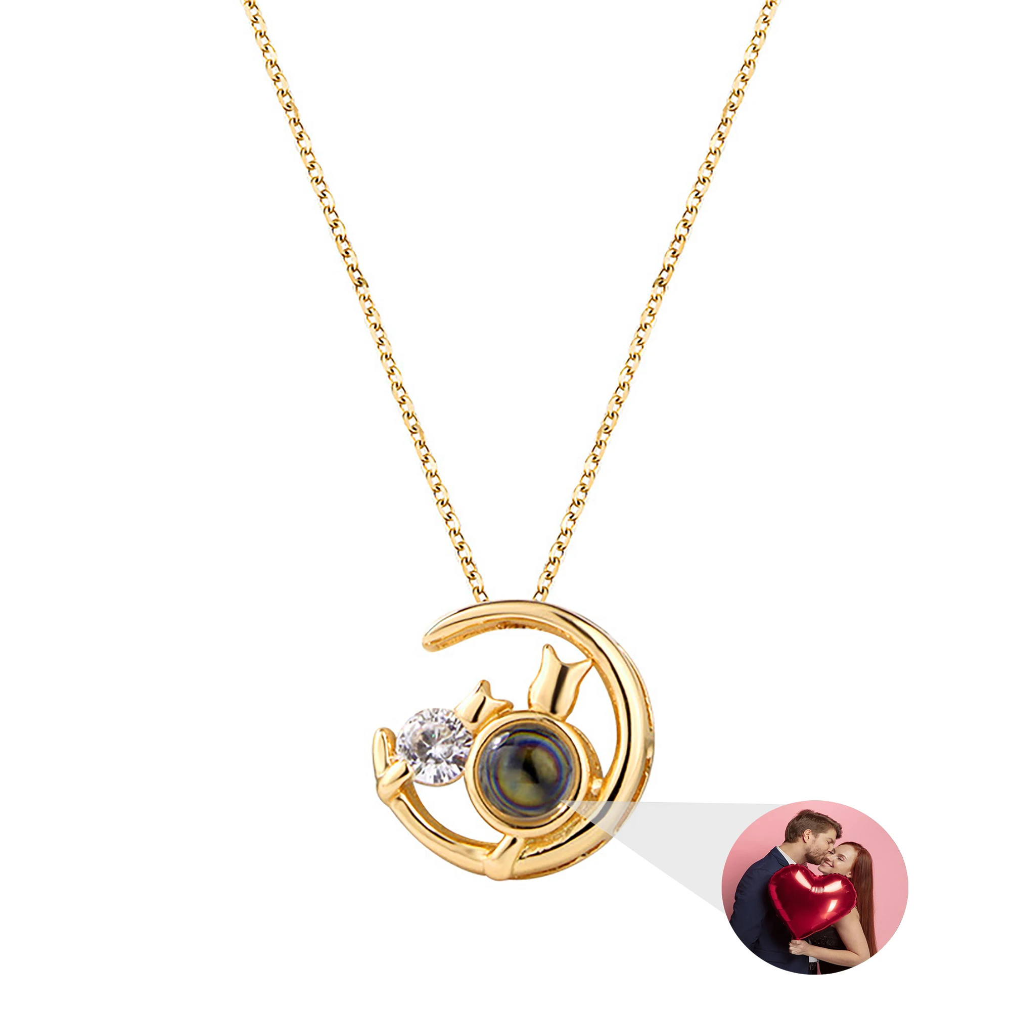 Memorial Gifts for Cat Custom Photo Projection Necklace 925 Sliver Moon Cat Pendant Necklaces Elegant Women Personalized Jewery
Memorial Gifts for Cat Custom Photo Projection Necklace 925 Sliver Moon Cat Pendant Necklaces Elegant Women Personalized Jewery