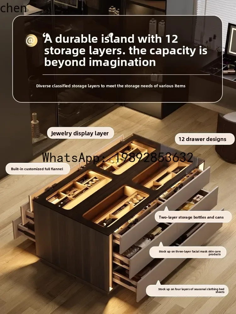 A1 Cloakroom Center Island Minimalist Double-Sided Chest of Drawers Jewelry Display Cabinet
A1 Cloakroom Center Island Minimalist Double-Sided Chest of Drawers Jewelry Display Cabinet