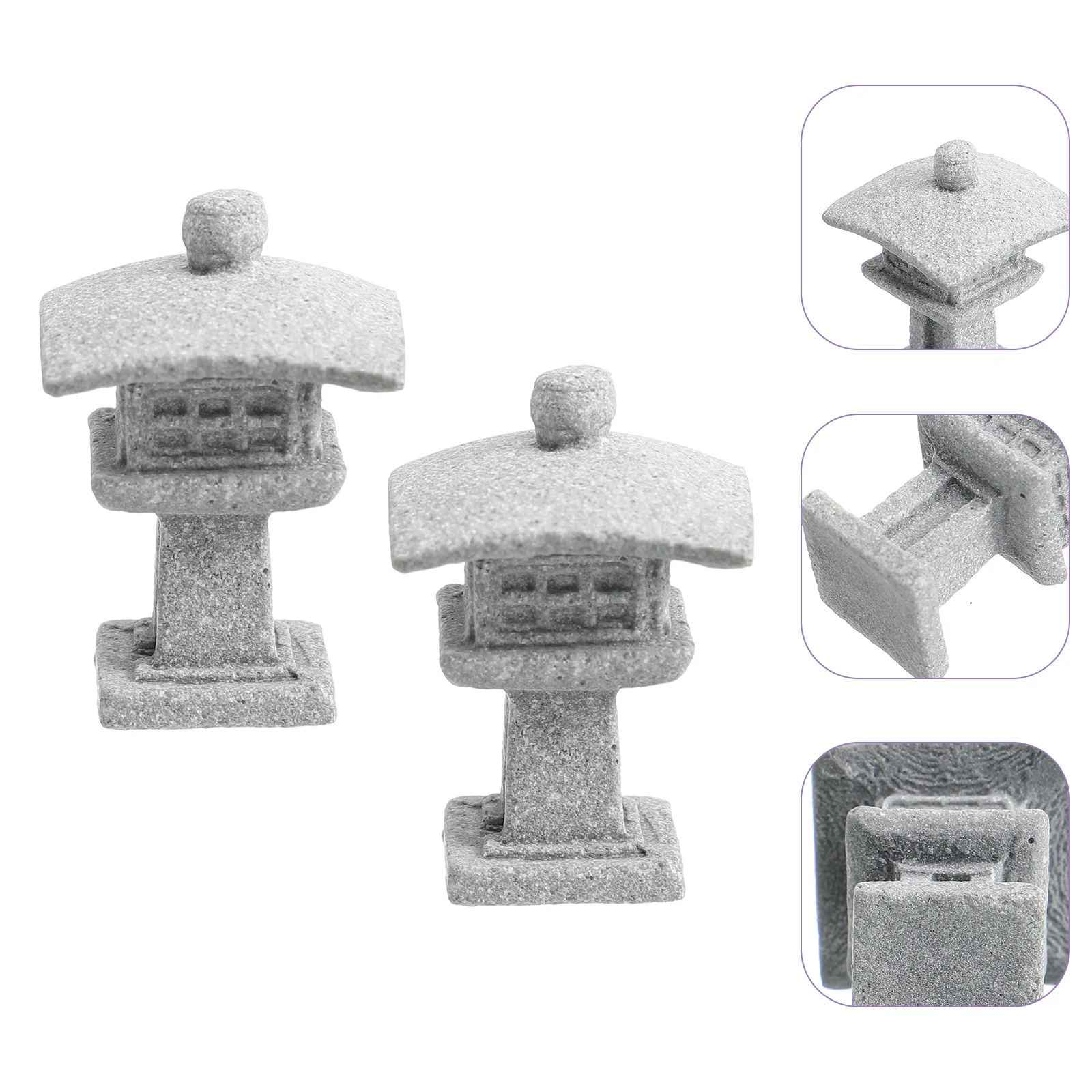 2Pcs Pagoda Statue Sandstone Miniature Garden Ornaments Decorative Lantern Sculpture for Home Office Aquarium Micro Landscape
2Pcs Pagoda Statue Sandstone Miniature Garden Ornaments Decorative Lantern Sculpture for Home Office Aquarium Micro Landscape