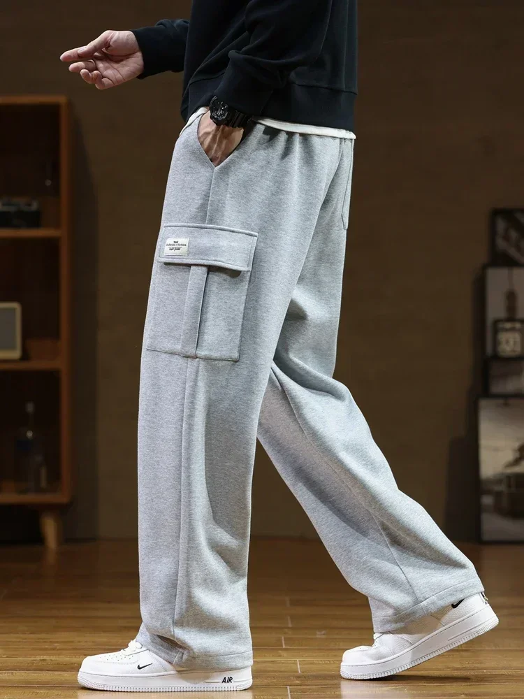 Autumn Big Pocket Men's Cargo Casual Pants Cotton Drawstring Baggy Straight Sweatpants Fashion Streetwear Hip Hop Male Trousers
Autumn Big Pocket Men's Cargo Casual Pants Cotton Drawstring Baggy Straight Sweatpants Fashion Streetwear Hip Hop Male Trousers