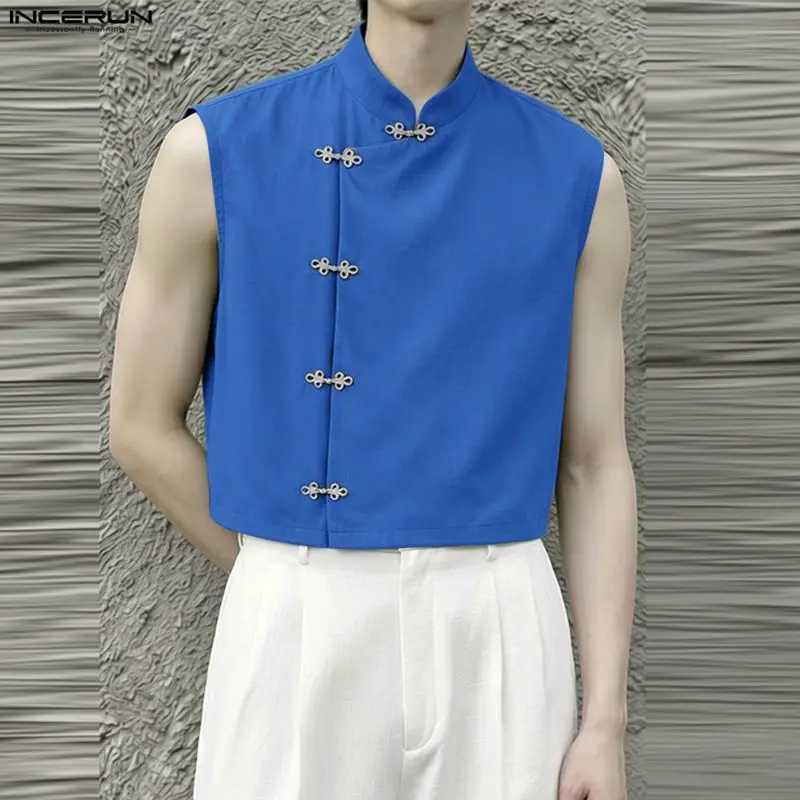 INCERUN Men Shirt Solid Color Stand Collar Sleeveless Men Clothes Crop Tops For Man Streetwear Summer 2026 Casual Shirts Camisas
INCERUN Men Shirt Solid Color Stand Collar Sleeveless Men Clothes Crop Tops For Man Streetwear Summer 2026 Casual Shirts Camisas
