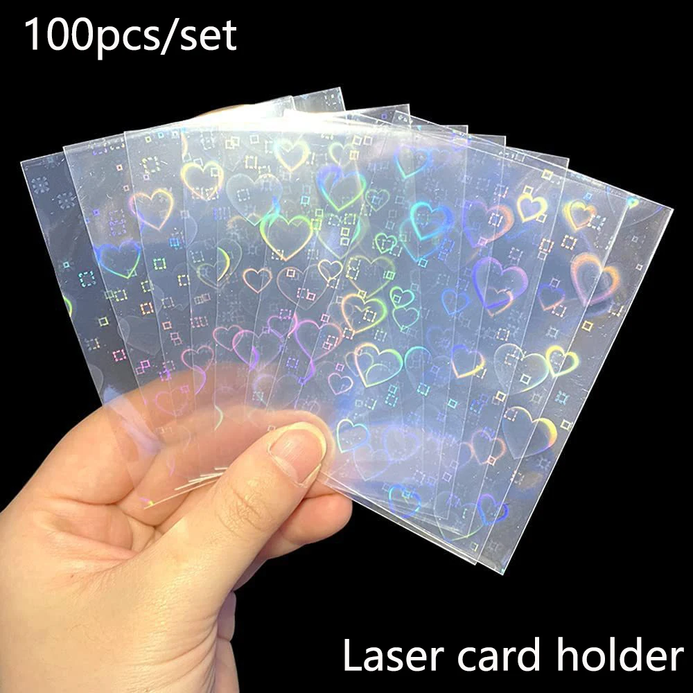 Heart Shaped Foil Laser Card Sleeves 100pcs Transparent Tarot Game Storage Bag YGO Board Protector Trading Cards Shield Cover
Heart Shaped Foil Laser Card Sleeves 100pcs Transparent Tarot Game Storage Bag YGO Board Protector Trading Cards Shield Cover