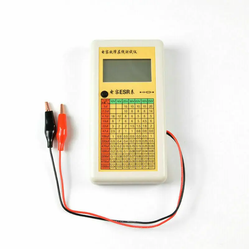 New Digital LCD ESR Capacitance Ohm Meter In Circuit Tester For arduino Board module
New Digital LCD ESR Capacitance Ohm Meter In Circuit Tester For arduino Board module