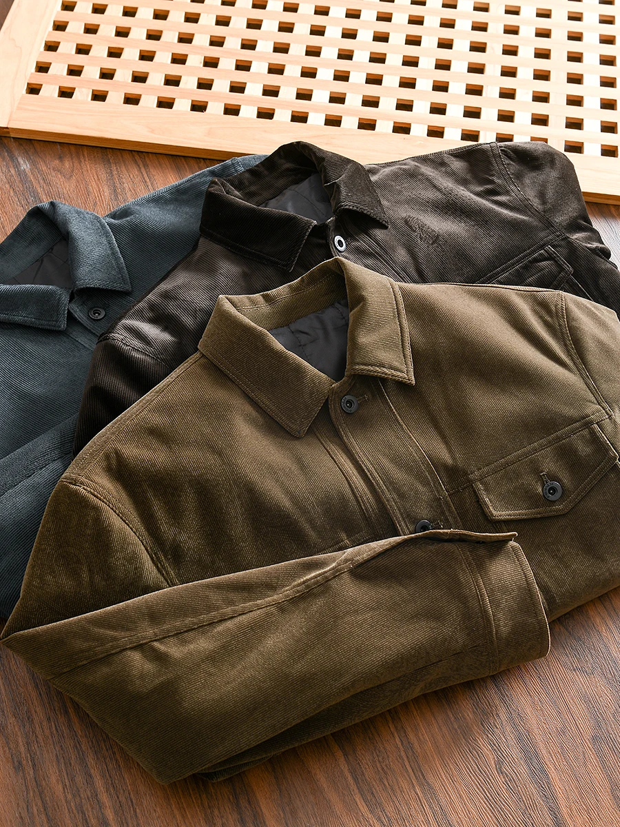 Men's Casual Corduroy Jacket Collar up Cotton Insert Autumn Winter Fashion City Style Long Sleeve Standard Fit Outerwear
Men's Casual Corduroy Jacket Collar up Cotton Insert Autumn Winter Fashion City Style Long Sleeve Standard Fit Outerwear