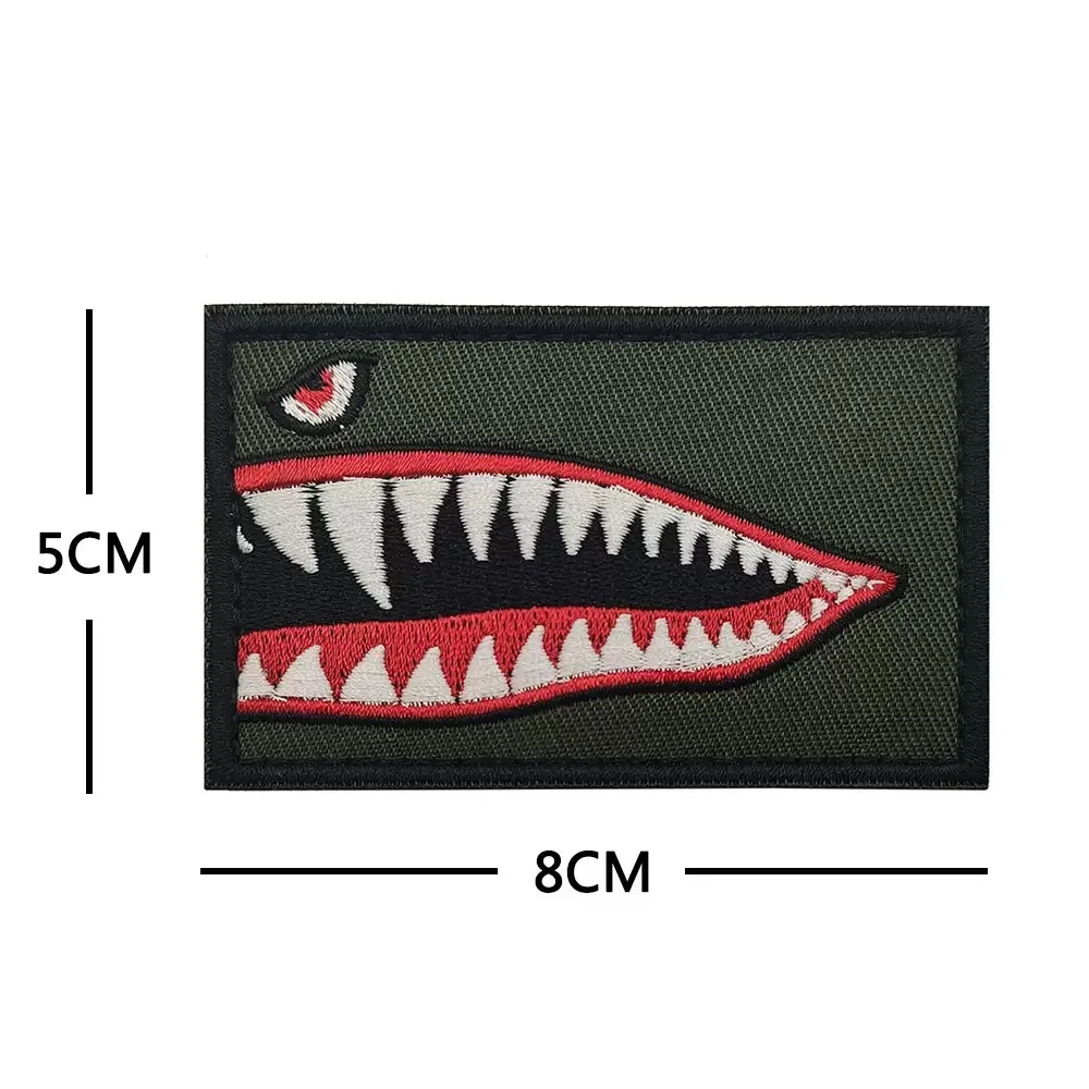 Shark Mouth Flying Tiger Embroidered patch hook and loop fasteners Tactics Morale badge. DIY Decor for jacket backpack
Shark Mouth Flying Tiger Embroidered patch hook and loop fasteners Tactics Morale badge. DIY Decor for jacket backpack