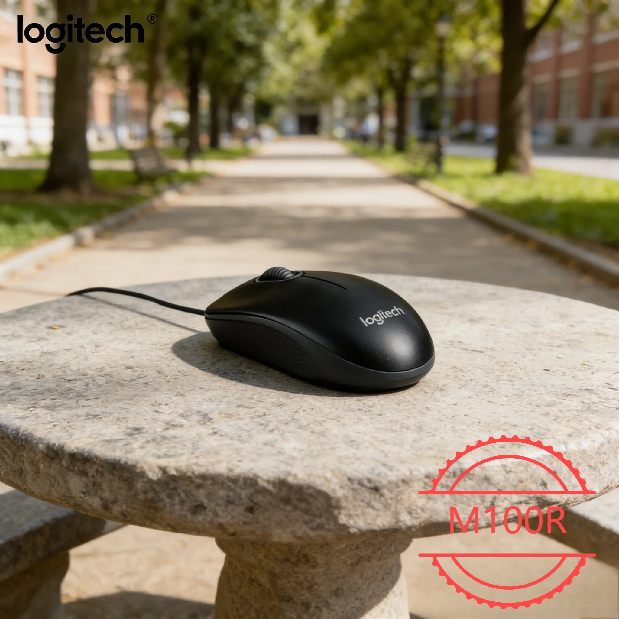 M100R Office Mouse Designed for Long Sessions Less Hand Tiredness