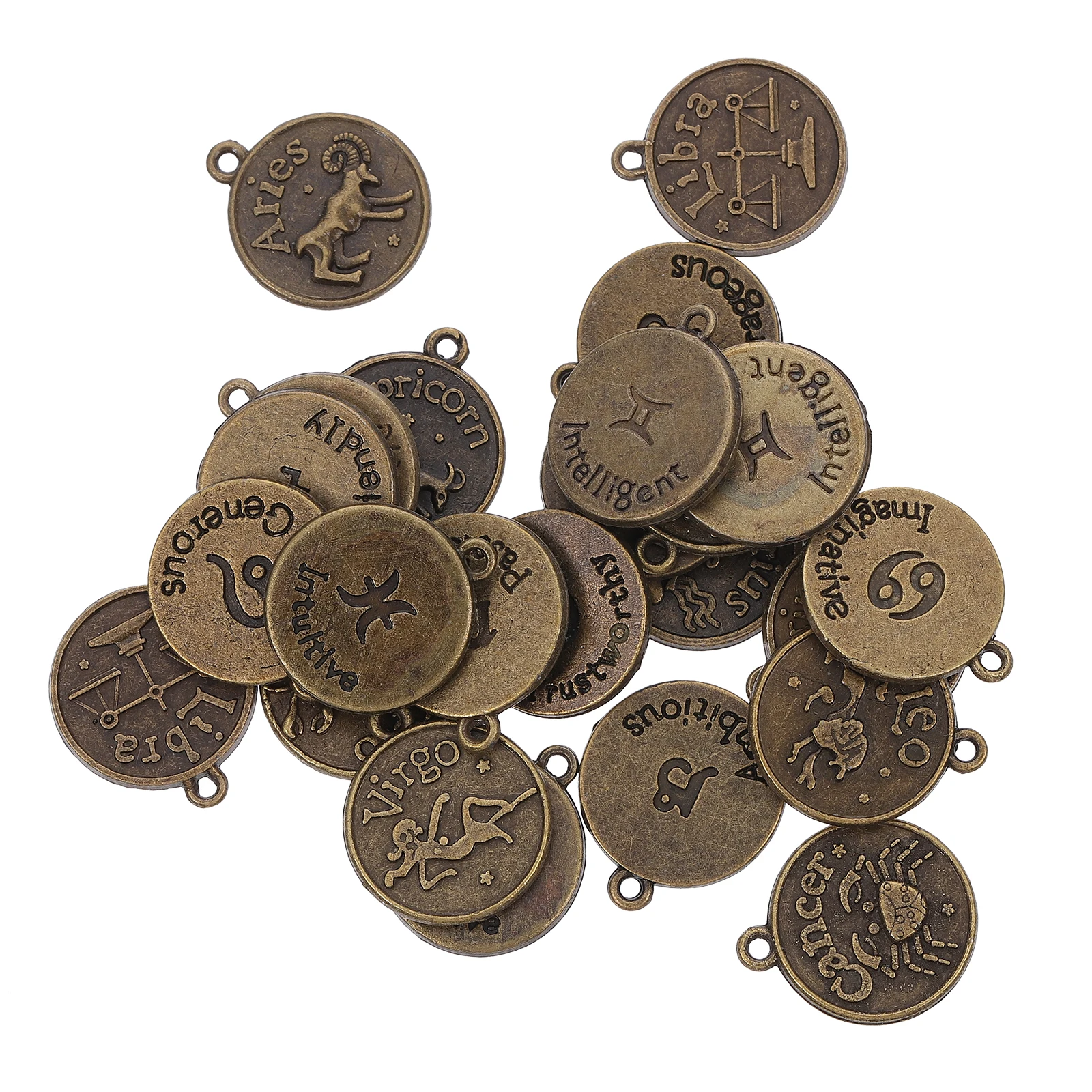 24 Pcs Zodiac Pendants Alloy Charms Necklace Earring DIY Jewelry Making Supplies Animal Design Accessories
24 Pcs Zodiac Pendants Alloy Charms Necklace Earring DIY Jewelry Making Supplies Animal Design Accessories