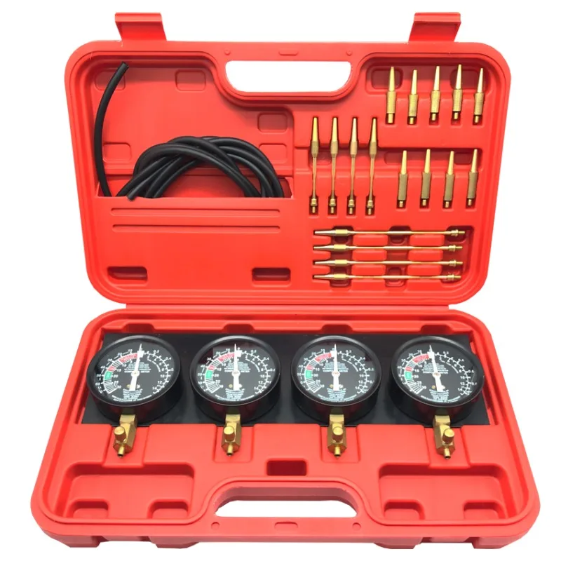 NEW Professional Universal Car Fuel Vacuum Carburetor Synchronizer Set 4 Gauges Tool Kit For Motorcycle Car
NEW Professional Universal Car Fuel Vacuum Carburetor Synchronizer Set 4 Gauges Tool Kit For Motorcycle Car