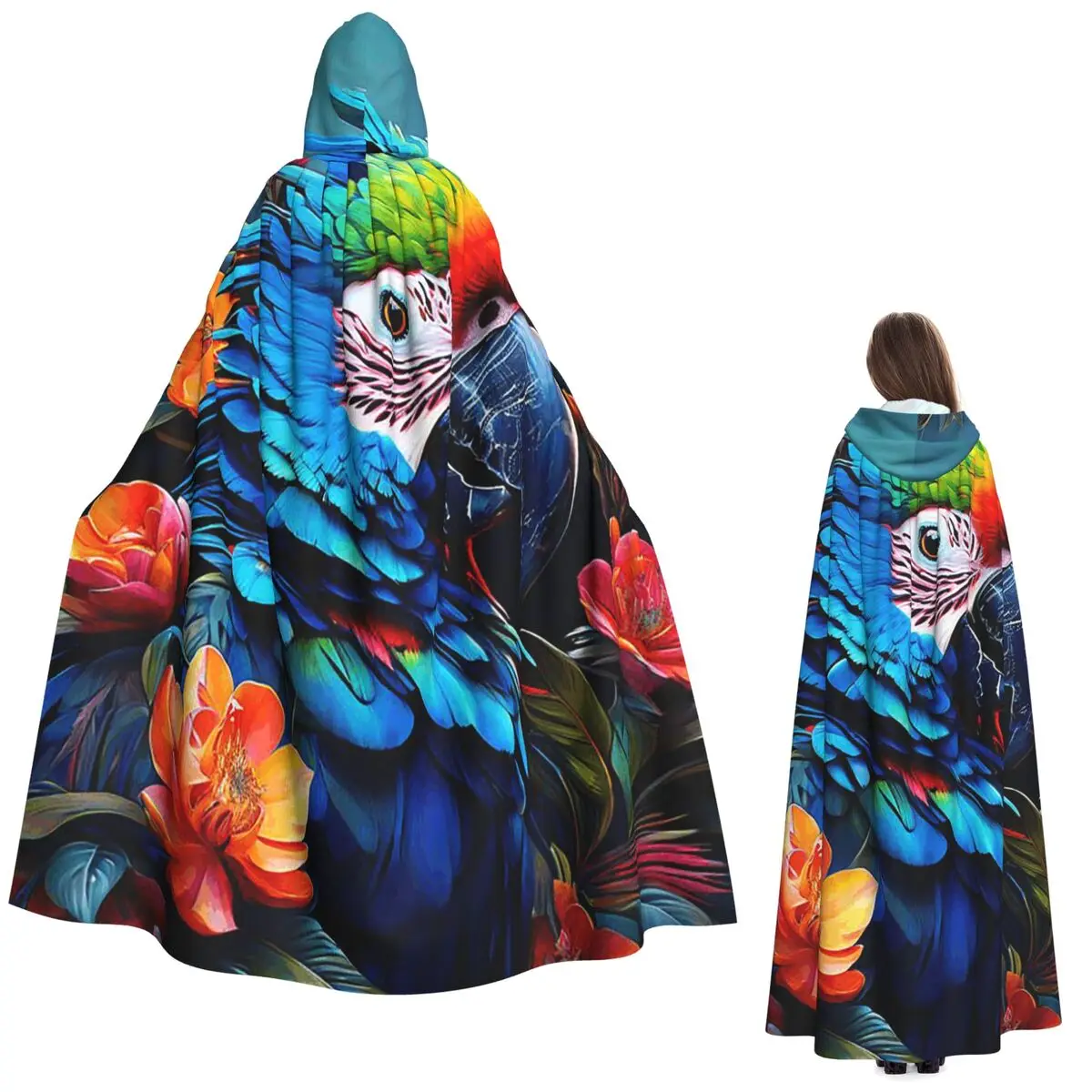 Black Retro Tropical Parrot Long Hooded Cloak Witch Medieval Costume Cosplay Cape HalloweenVampire Adult Unisex
Black Retro Tropical Parrot Long Hooded Cloak Witch Medieval Costume Cosplay Cape HalloweenVampire Adult Unisex