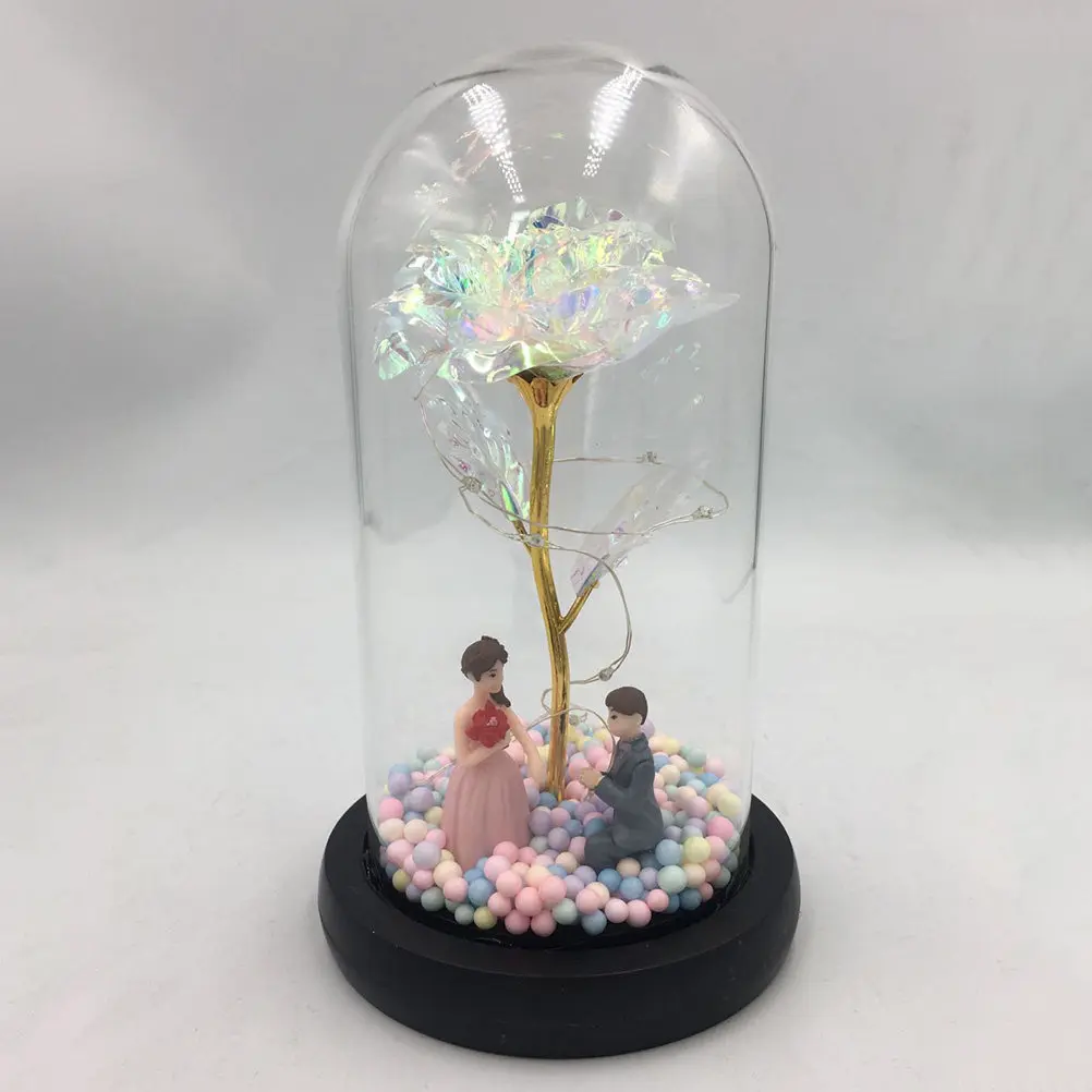 Colorful Gold Foil Rose LED Light Glass Dome Romantic Decoration Bedroom Party Wedding Table Lamp Gift Rose LED Light
Colorful Gold Foil Rose LED Light Glass Dome Romantic Decoration Bedroom Party Wedding Table Lamp Gift Rose LED Light