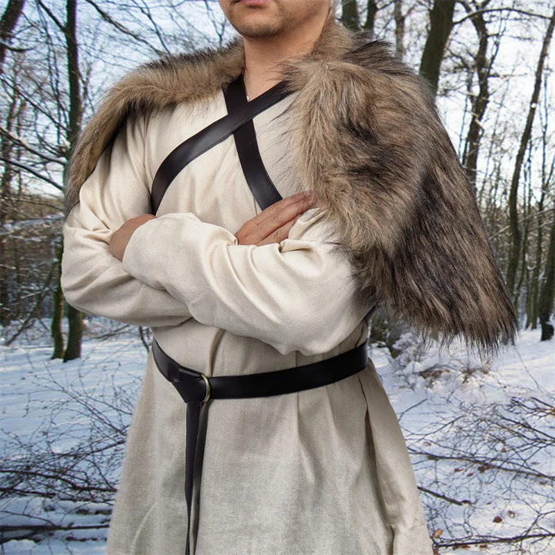 Medieval Viking Faux Fur Cape Shoulder Cloak With Chest Strap Artificial Fur Shawl Retro Fur Cloak King Warrior Cosplay Costume
Medieval Viking Faux Fur Cape Shoulder Cloak With Chest Strap Artificial Fur Shawl Retro Fur Cloak King Warrior Cosplay Costume