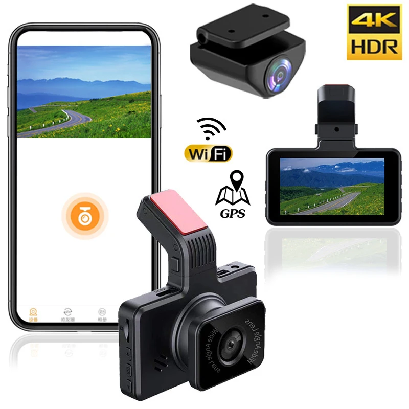 Car DVR WiFi GPS Dash Cam Front Rear View Vehicle Camera 4K 2160P Drive Video Recorder Night Vision Black Box Car Accessories
Car DVR WiFi GPS Dash Cam Front Rear View Vehicle Camera 4K 2160P Drive Video Recorder Night Vision Black Box Car Accessories