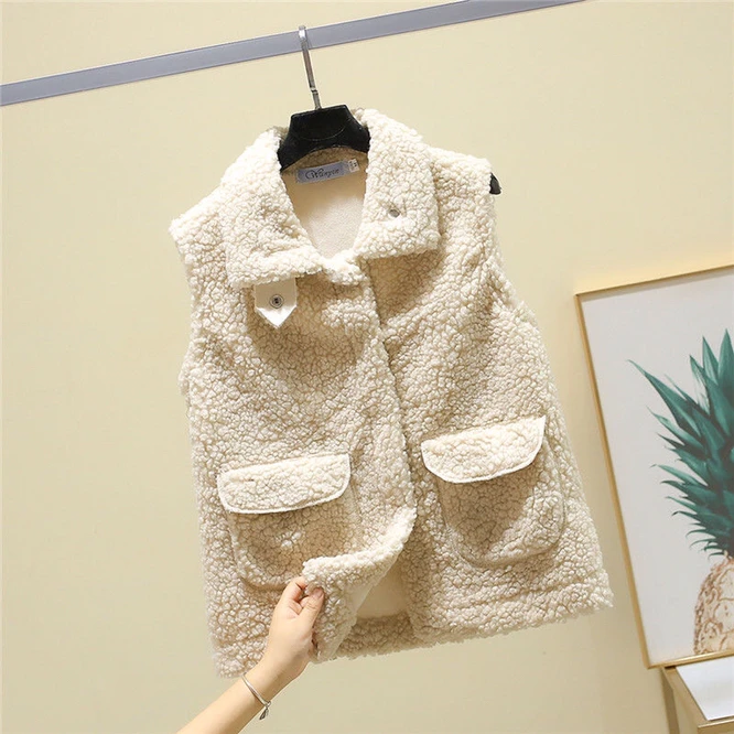 Autumn Winter 2021 Imitation Fur All-in-one Women's Vest Versatile Girls Vest Coat Casual Student College Fashion Beige
Autumn Winter 2021 Imitation Fur All-in-one Women's Vest Versatile Girls Vest Coat Casual Student College Fashion Beige