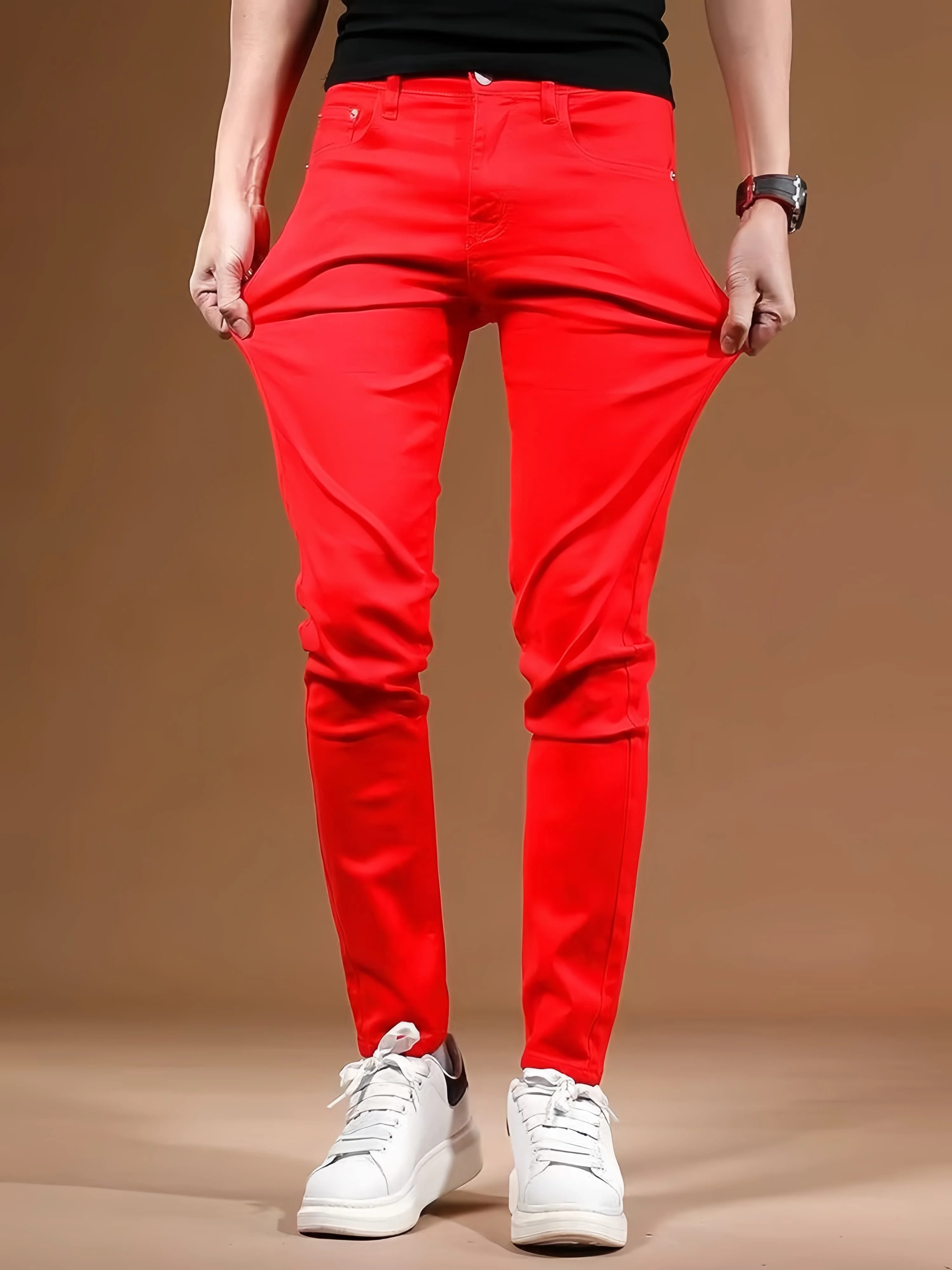 KING JEANS RED Men's Long Pants Bulletproof Business Office Style Simple And Versatile Suitable For Various Occasions
KING JEANS RED Men's Long Pants Bulletproof Business Office Style Simple And Versatile Suitable For Various Occasions