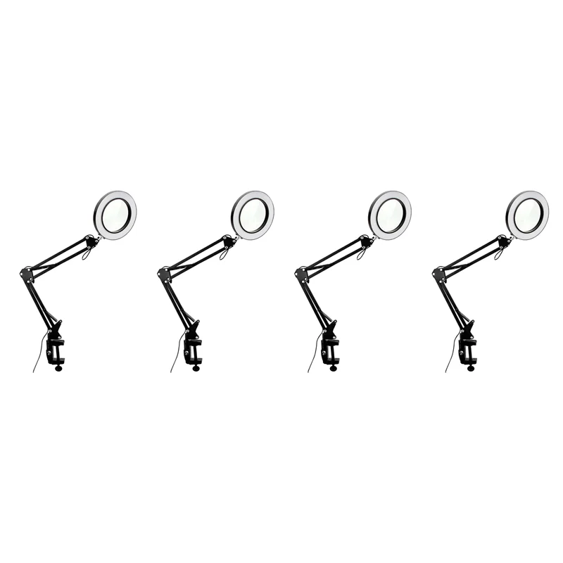 4 Set 10X Magnifying Glass With Light And Clamp 3 Color Modes 10 Brightness Adjustable Magnifying Desk Lamp For Reading
4 Set 10X Magnifying Glass With Light And Clamp 3 Color Modes 10 Brightness Adjustable Magnifying Desk Lamp For Reading