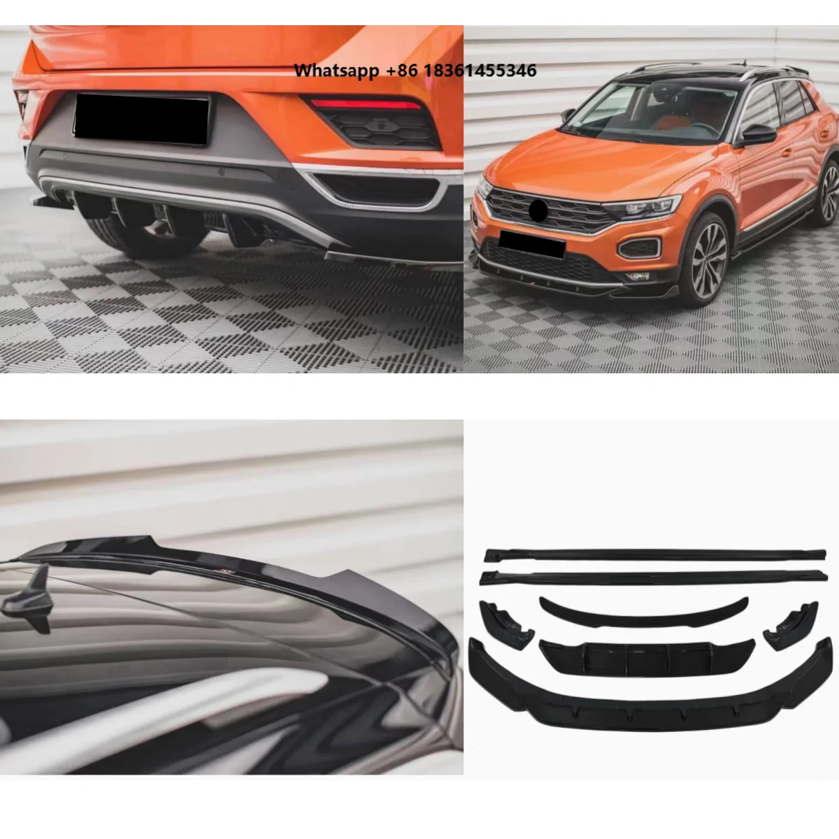 Gloss Black Body kit for T-ROC 2017-2021 Modified Front rear Lip Side Skirt spoiler Surround
Gloss Black Body kit for T-ROC 2017-2021 Modified Front rear Lip Side Skirt spoiler Surround