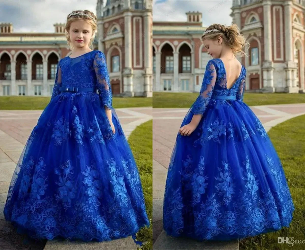 Royal Blue Flower Girl Dresses for Wedding Lace Appliques Full Sleeveless Ball Gowns Baby Girl Birthday Ball Gowns Customized
Royal Blue Flower Girl Dresses for Wedding Lace Appliques Full Sleeveless Ball Gowns Baby Girl Birthday Ball Gowns Customized