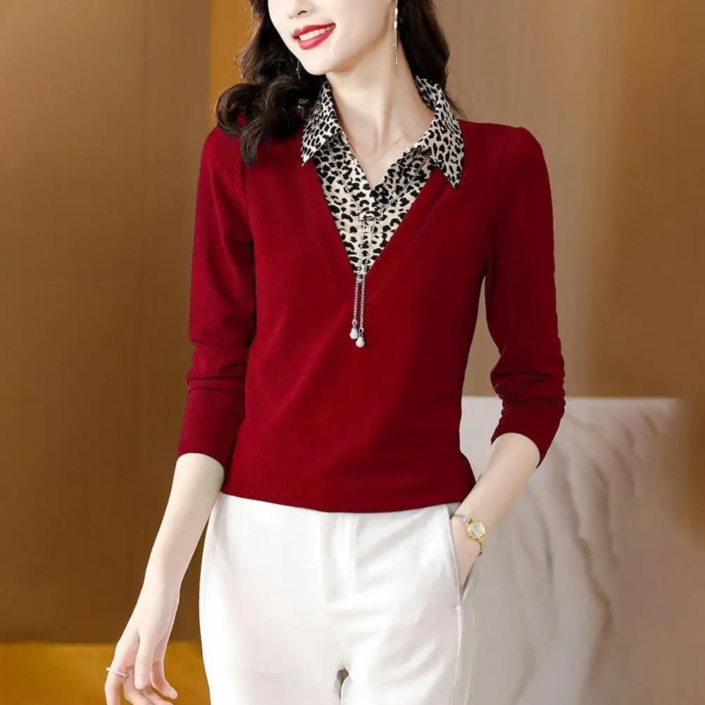 Long Sleeve Slim Tops Leopard Print Patchwork Women's Jacket T-shirt Set for Spring Autumn Casual Slim Fit Tops for Daily Wear
Long Sleeve Slim Tops Leopard Print Patchwork Women's Jacket T-shirt Set for Spring Autumn Casual Slim Fit Tops for Daily Wear