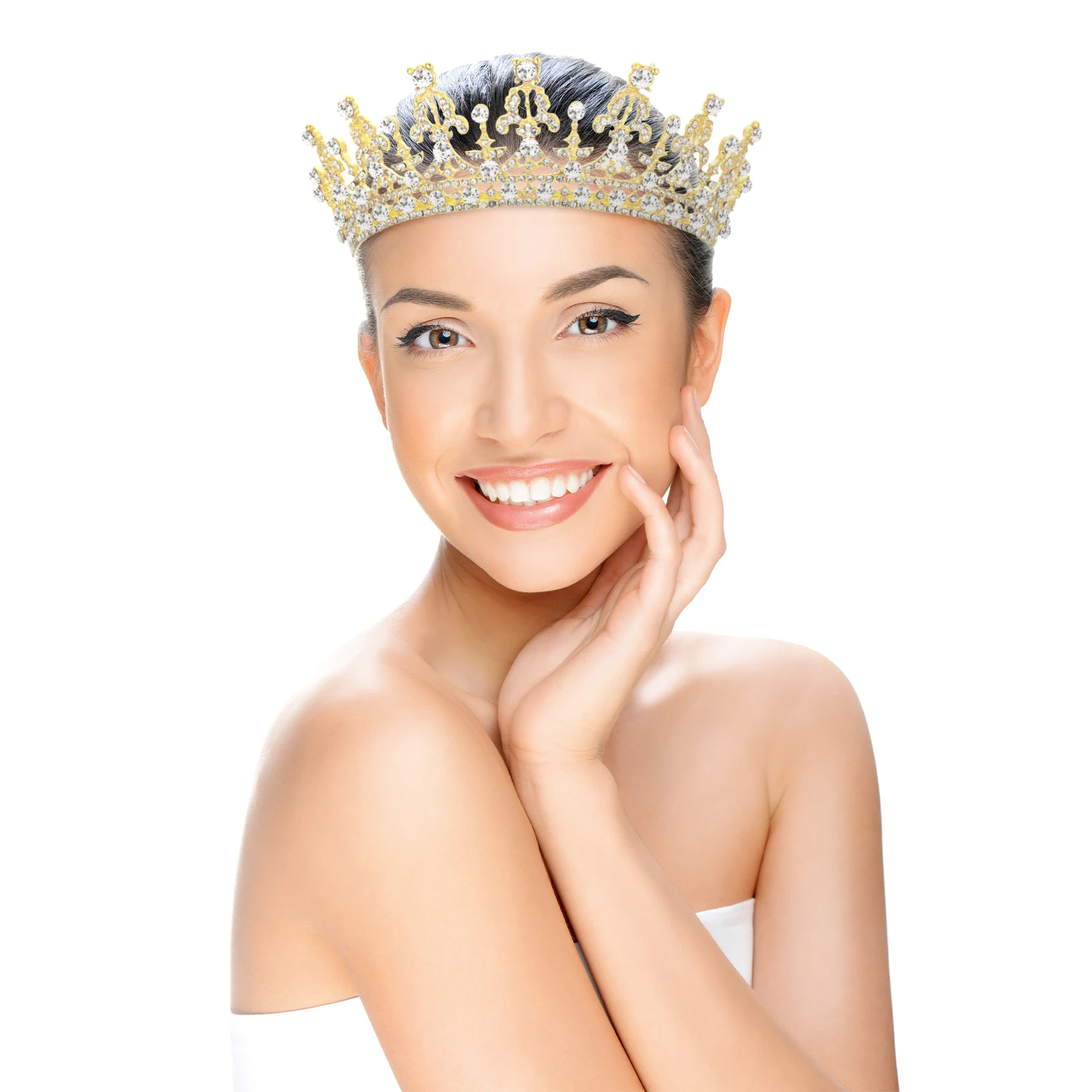 Wedding Crowns Crystal Rhinestone Bridal Tiara Headdress Silver Color Photo Props Fashion Show Accessories Elegant Hairstyles
Wedding Crowns Crystal Rhinestone Bridal Tiara Headdress Silver Color Photo Props Fashion Show Accessories Elegant Hairstyles