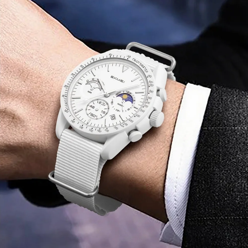 Top Brand White Unique Creative Hot Selling Multifunctional Quartz Watch Men Women High Quality Sub-dials Sun Moon Watch Clcok
Top Brand White Unique Creative Hot Selling Multifunctional Quartz Watch Men Women High Quality Sub-dials Sun Moon Watch Clcok