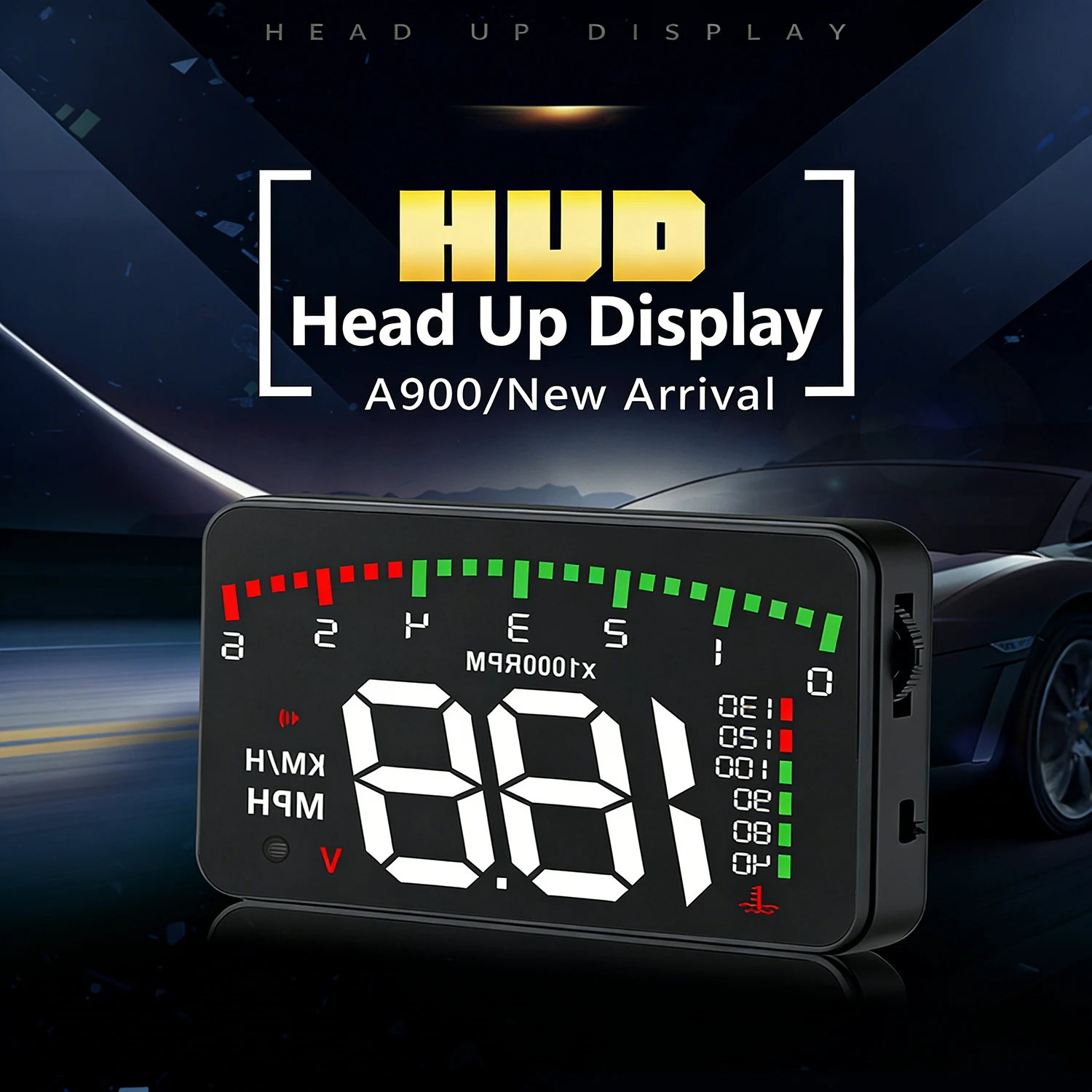 A900 OBD HUD Head Up Display Car Overspeed Warning Windshield Projector Water Temperature Voltage Tachometer RPM MPH
A900 OBD HUD Head Up Display Car Overspeed Warning Windshield Projector Water Temperature Voltage Tachometer RPM MPH