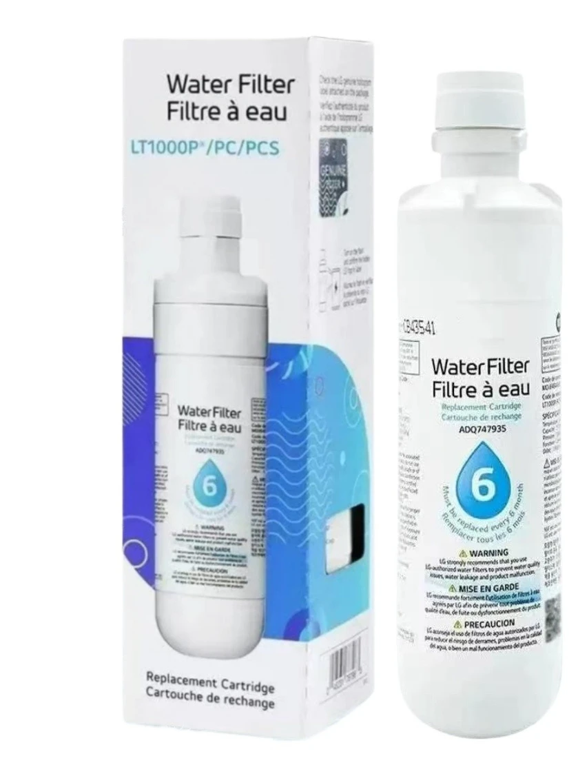 Replacement Refrigerator Water Filter Compatible with LG LT1000P ADQ747935, NSF Certified Fridge Filter for Clean Ice & Water
Replacement Refrigerator Water Filter Compatible with LG LT1000P ADQ747935, NSF Certified Fridge Filter for Clean Ice & Water