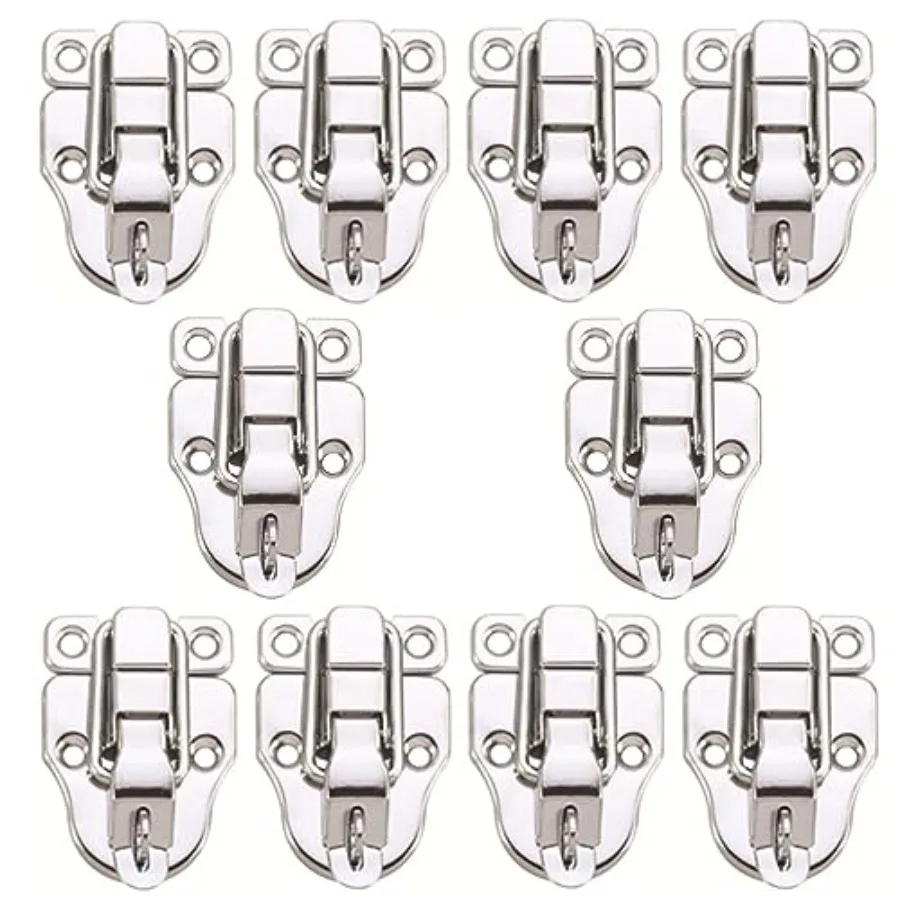 10Pack Metal Duckbilled Box Hasp Lock Toggle Latch Catch for Wooden Case Boxes Toolbox Silver
10Pack Metal Duckbilled Box Hasp Lock Toggle Latch Catch for Wooden Case Boxes Toolbox Silver