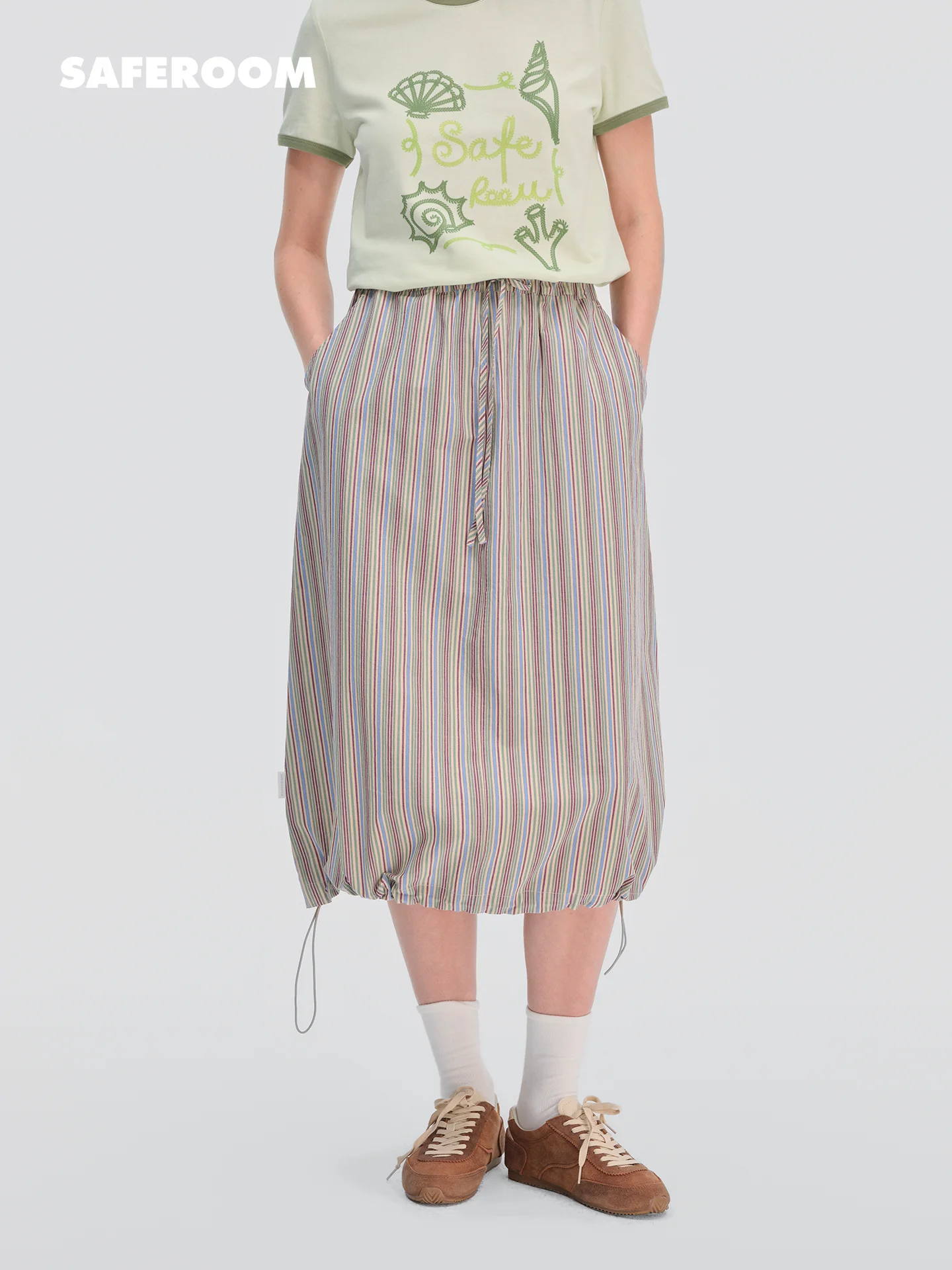 SAFEROOM Spring Summer Loose Stripe Silhouette Outdoor Design Half Skirt Vintage Loose Series Women's Cotton Lantern Skirt
SAFEROOM Spring Summer Loose Stripe Silhouette Outdoor Design Half Skirt Vintage Loose Series Women's Cotton Lantern Skirt