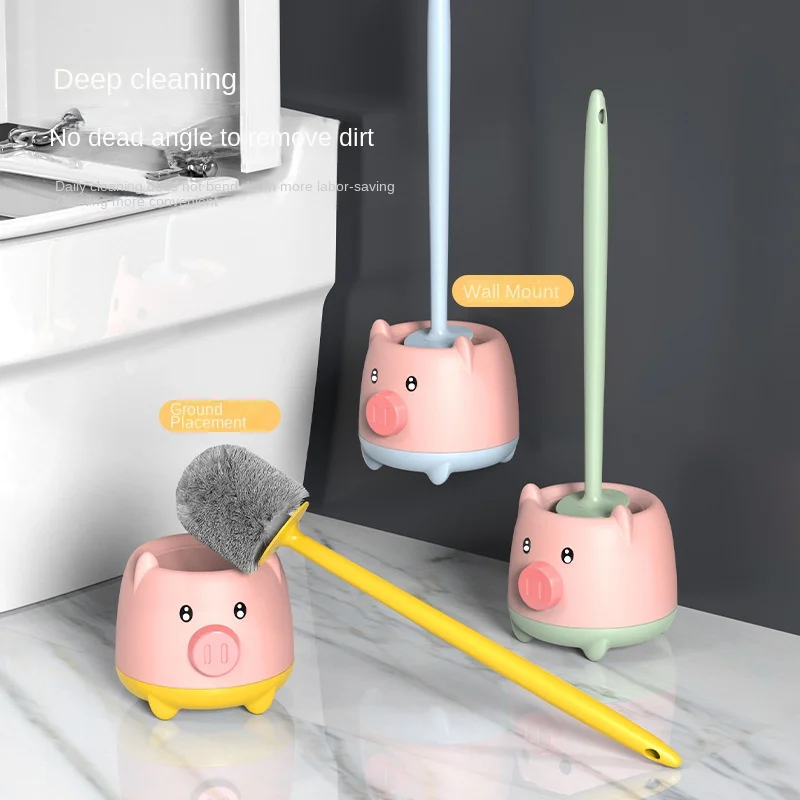 Household cute pig shape toilet brush wall hanging toilet plastic long handle hard hair brush toilet cleaning brush
Household cute pig shape toilet brush wall hanging toilet plastic long handle hard hair brush toilet cleaning brush