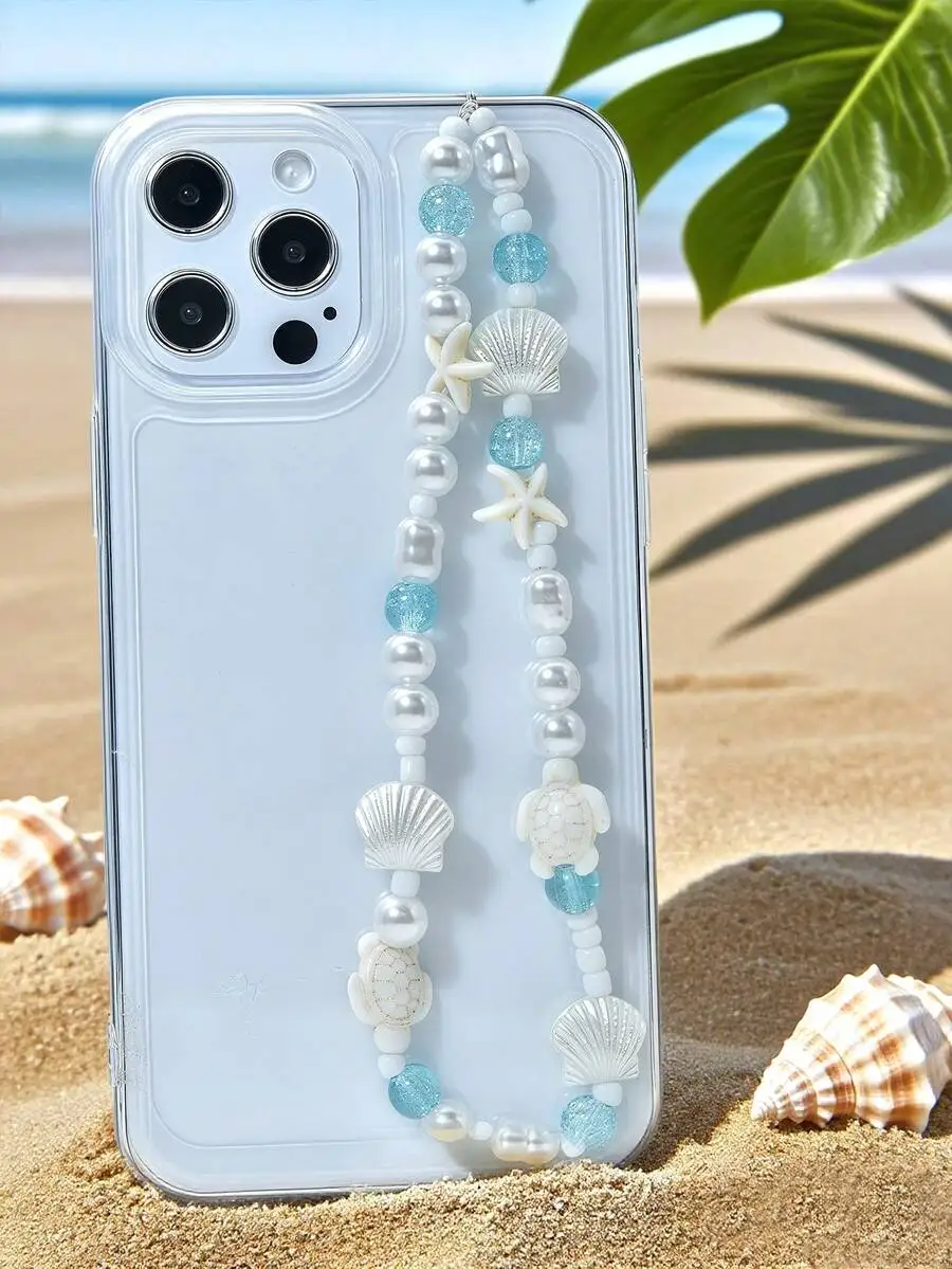 Summer Beach Style Phone Lanyard With Faux Pearl Starfish Turtle Beads For Adults
Summer Beach Style Phone Lanyard With Faux Pearl Starfish Turtle Beads For Adults