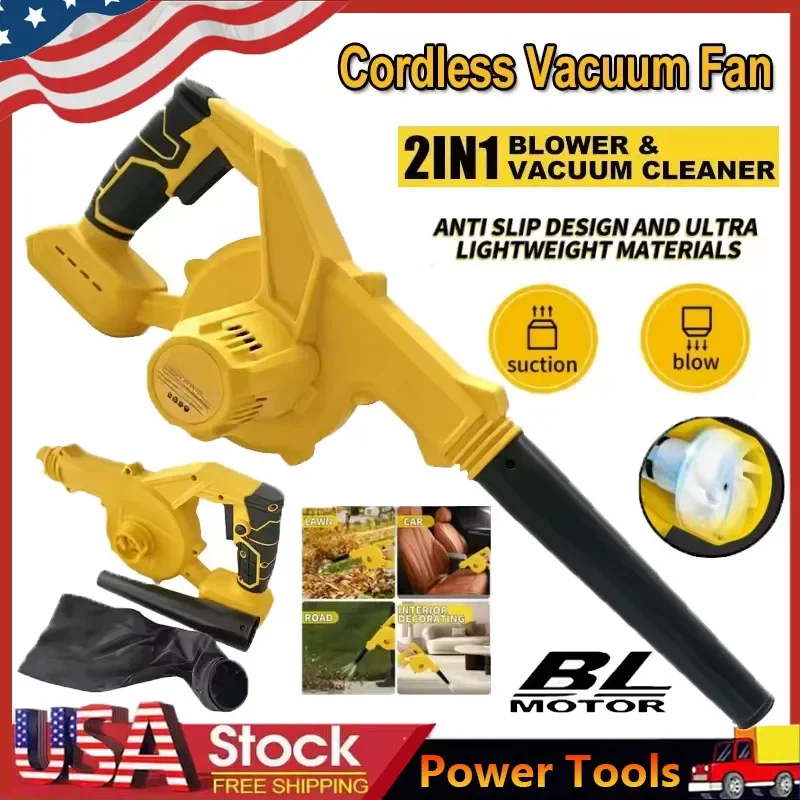 Аккумуляторный воздуходув и пылесос 2-в-1 для DeWalt, электрический пылесборник для компьютеров, очиститель от листьев, электроинструмент для аккумуляторов 18В
Аккумуляторный воздуходув и пылесос 2-в-1 для DeWalt, электрический пылесборник для компьютеров, очиститель от листьев, электроинструмент для аккумуляторов 18В