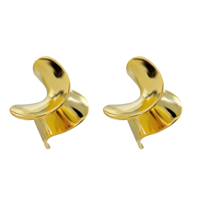 *Gold geometric twist stud earrings exaggerate the sense of luxury, niche design, light luxury metal earrings
*Gold geometric twist stud earrings exaggerate the sense of luxury, niche design, light luxury metal earrings