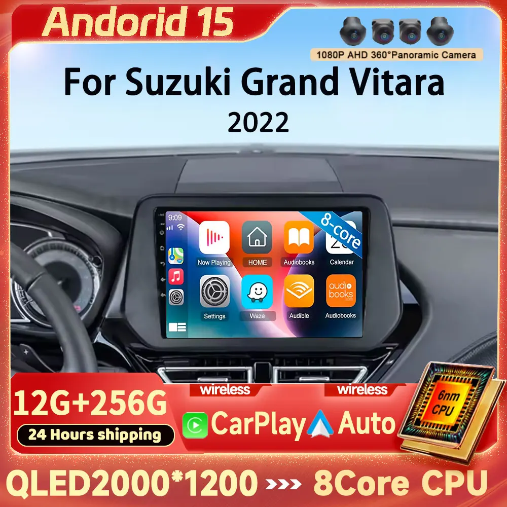360 Camera Car Radio For Suzuki Grand Vitara 2022 9inch Multimedia Video Player Navigation GPS 4G+WIFI Auto Wireless Carplay BT
360 Camera Car Radio For Suzuki Grand Vitara 2022 9inch Multimedia Video Player Navigation GPS 4G+WIFI Auto Wireless Carplay BT