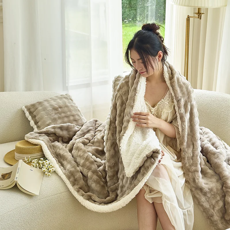 Two-In-One Rabbit Fur Pillow Blanket for Nap in Car Office Home Versatile Portable Soft Squared Cushion Cover Modern Simple S...
Two-In-One Rabbit Fur Pillow Blanket for Nap in Car Office Home Versatile Portable Soft Squared Cushion Cover Modern Simple S...