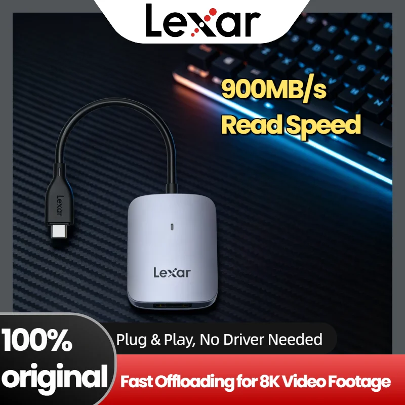 Lexar RW530 CFexpress Type A SD UHS II Card Reader USB 3.2 Gen 2 10Gbps Dual Slot for 8K Video Transfer Metal Body Ultra
Lexar RW530 CFexpress Type A SD UHS II Card Reader USB 3.2 Gen 2 10Gbps Dual Slot for 8K Video Transfer Metal Body Ultra