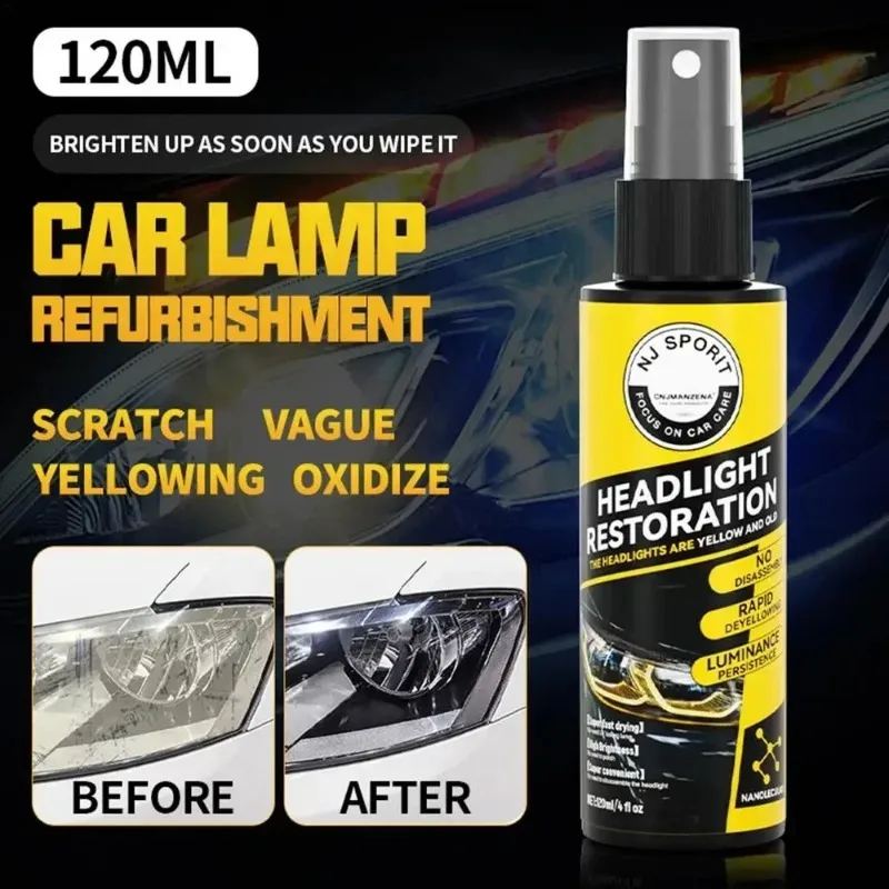 Car Headlight Coating Spray Liquid Car Light Cleaner and Restorer UV Resistant Long Lasting Head Light Coating Spray for Car SUV
Car Headlight Coating Spray Liquid Car Light Cleaner and Restorer UV Resistant Long Lasting Head Light Coating Spray for Car SUV