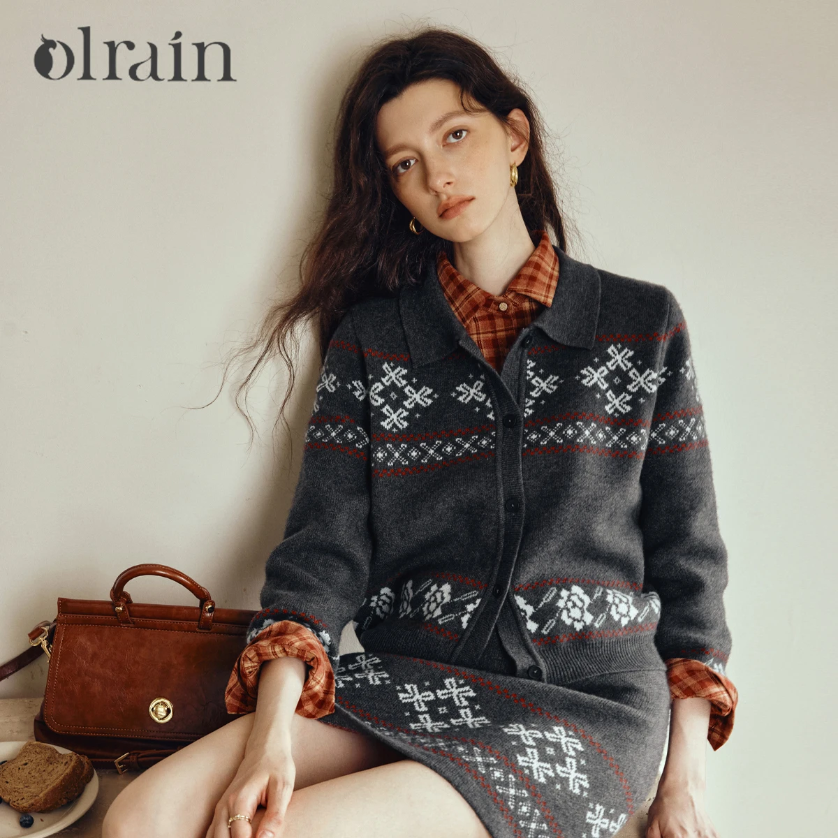 OLrain вязаные кардиганы для женщин, осень 2024, новые свитера с отложным воротником, повседневные винтажные женские топы с длинными рукавами O57QZ001688 
OLrain вязаные кардиганы для женщин, осень 2024, новые свитера с отложным воротником, повседневные винтажные женские топы с длинными рукавами O57QZ001688