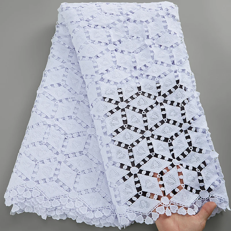 SJD LACE African Sequins Guipure Cord Lace Fabrics 5 Yards White 2025 New Nigerian Water Soluble Lace For Women Dresses Sew 4197 
SJD LACE African Sequins Guipure Cord Lace Fabrics 5 Yards White 2025 New Nigerian Water Soluble Lace For Women Dresses Sew 4197
