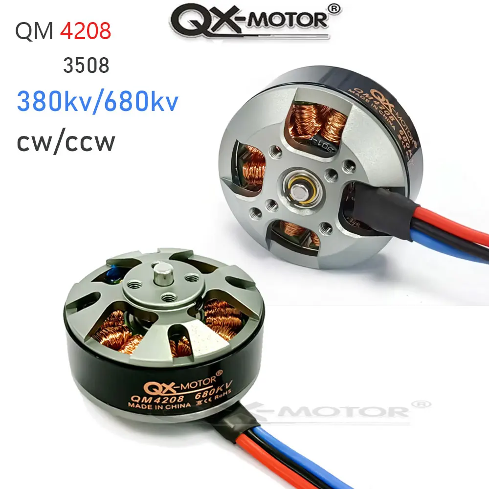 QX-MOTOR Brushless Motor QM4208 3508 380KV 680KV CW CCW for RC Drone Multirotor FPV Racing Helicopter Fixed-wing Accessories
QX-MOTOR Brushless Motor QM4208 3508 380KV 680KV CW CCW for RC Drone Multirotor FPV Racing Helicopter Fixed-wing Accessories