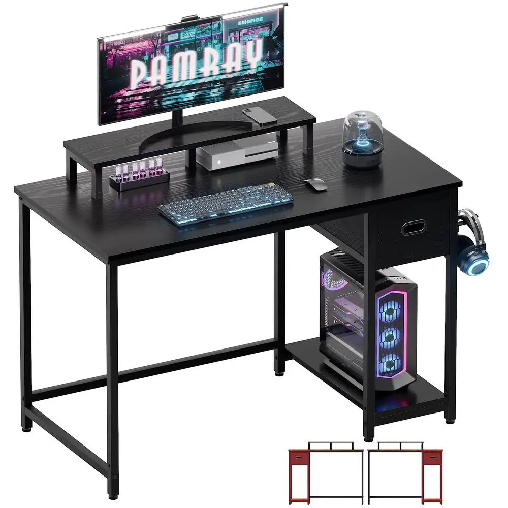 39 Inch Computer Desk with Monitor Stand Small Home Office Desks with NonWoven Storage Drawer for Bedroom Study Table Writing a
39 Inch Computer Desk with Monitor Stand Small Home Office Desks with NonWoven Storage Drawer for Bedroom Study Table Writing a