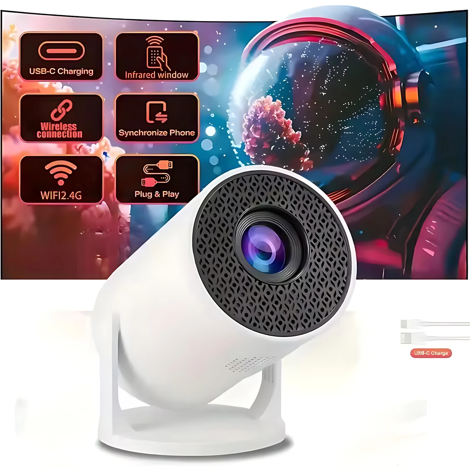 New 2026 Mini Projector 1080P Support YH300 ANSI Android 11 Wifi Bluetooth Projector Auto Keystone Home Projector Portable
New 2026 Mini Projector 1080P Support YH300 ANSI Android 11 Wifi Bluetooth Projector Auto Keystone Home Projector Portable