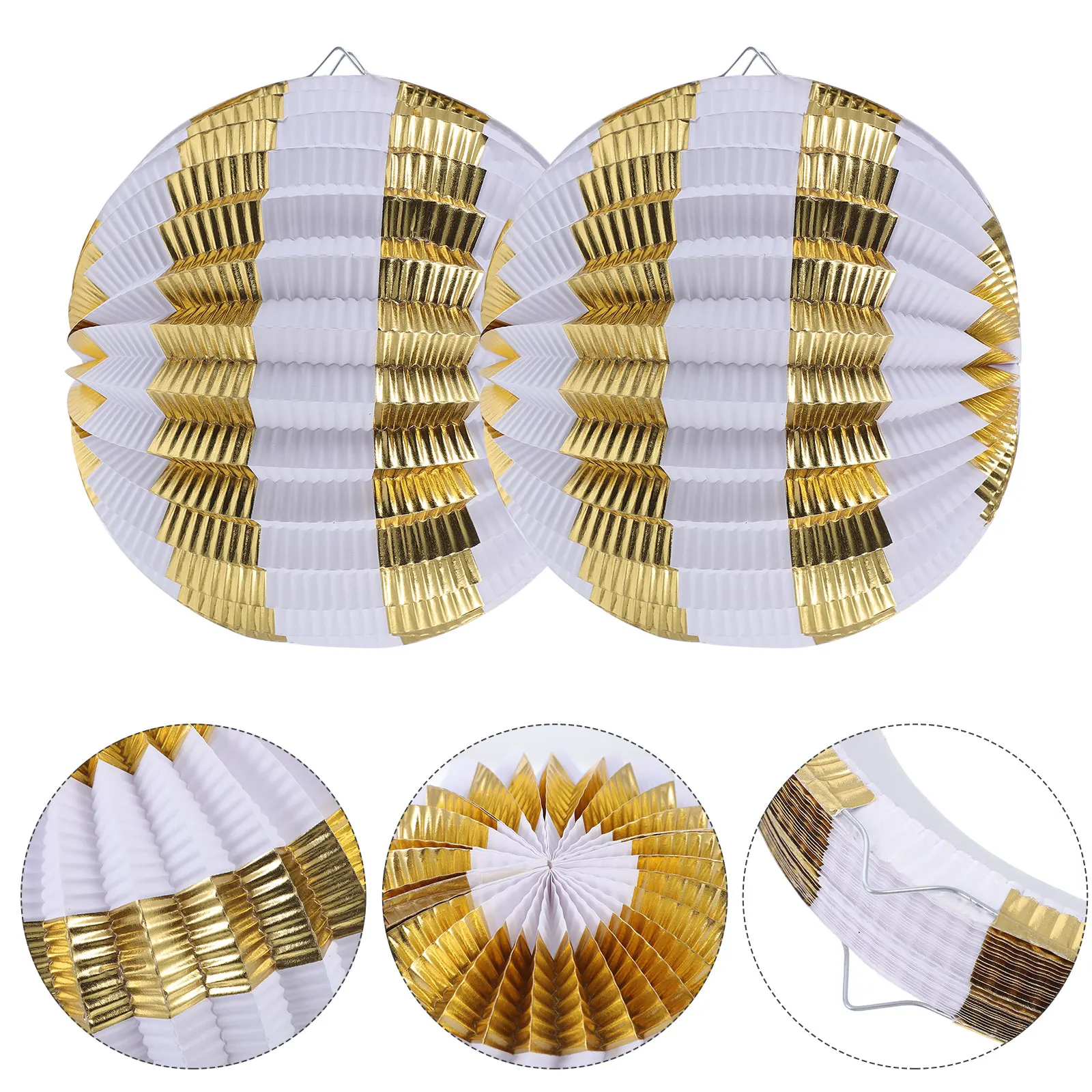 2Pcs Gold Stitched Paper Lanterns Decorative Hanging Wedding Party Creative Lightweight Durable Storage Foldable Design Desktop
2Pcs Gold Stitched Paper Lanterns Decorative Hanging Wedding Party Creative Lightweight Durable Storage Foldable Design Desktop