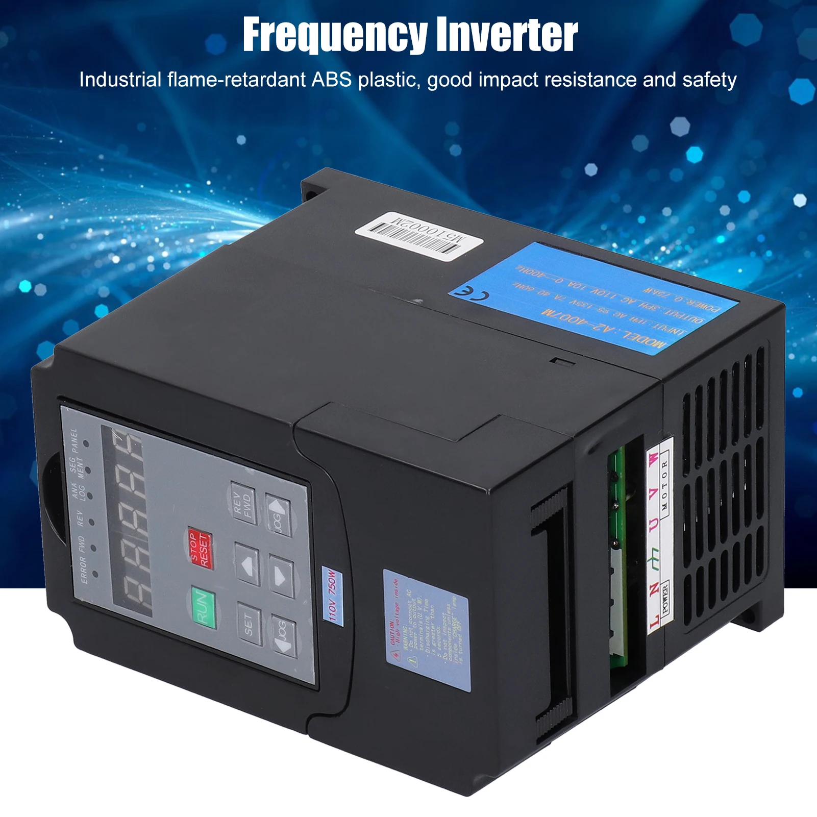 Frequency Inverter Single‑Phase Input 95‑135V 3‑Phase Output AC110V 0.75kw A2‑4007 Frequency Inverter
Frequency Inverter Single‑Phase Input 95‑135V 3‑Phase Output AC110V 0.75kw A2‑4007 Frequency Inverter