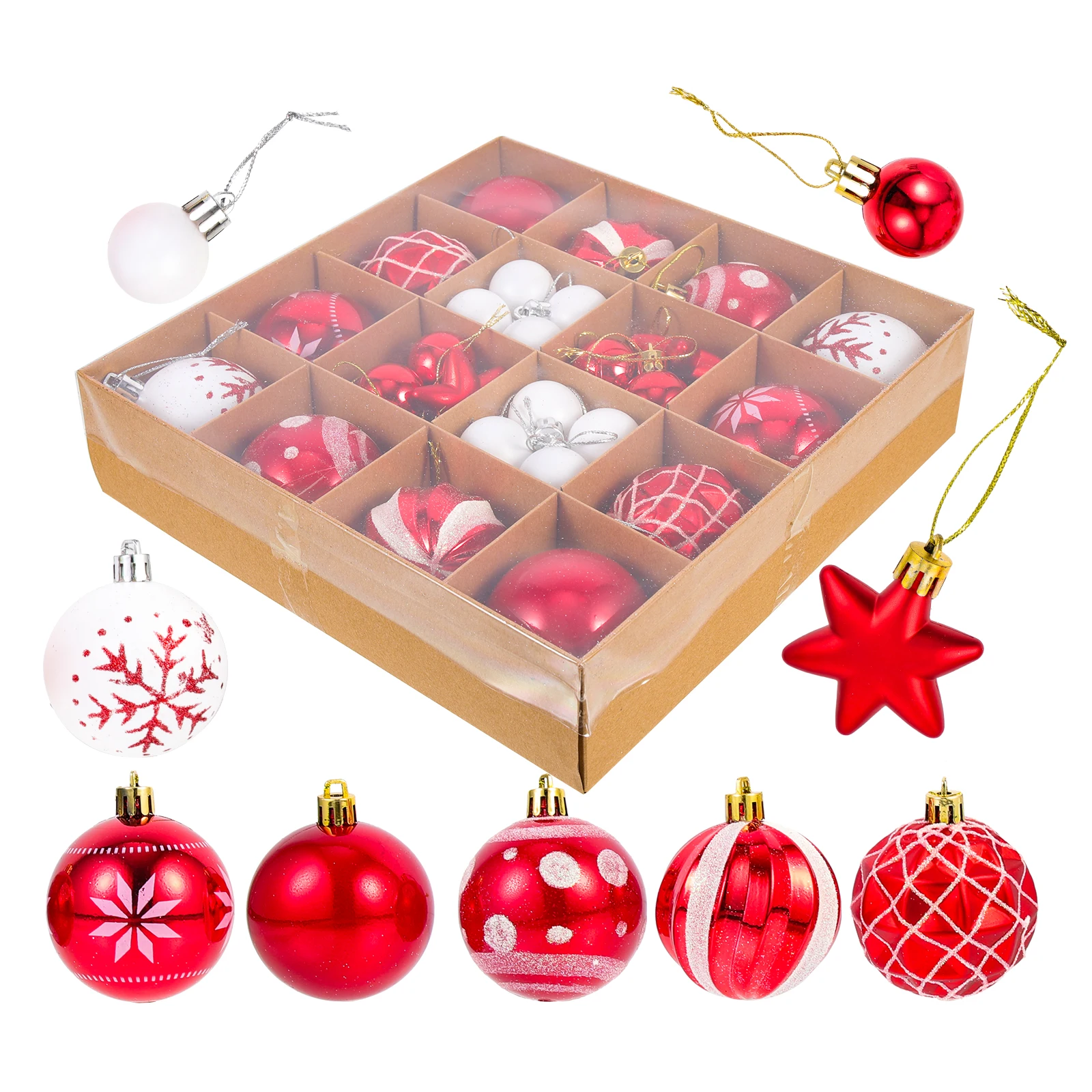 42 Pcs Christmas Ball Pendant Holiday Ornament Craft Ornaments Tree Decorative Balls Plastic
42 Pcs Christmas Ball Pendant Holiday Ornament Craft Ornaments Tree Decorative Balls Plastic