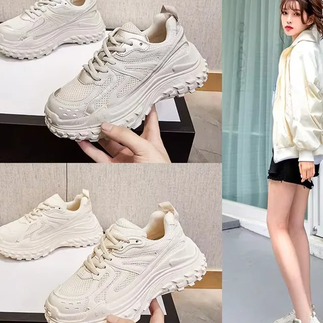 Breathable Casual Shoes Women's Thick Bottom Dance Shoes Leather Low Cut Fashionable Sports Shoes with Laces Comfortable Summer
Breathable Casual Shoes Women's Thick Bottom Dance Shoes Leather Low Cut Fashionable Sports Shoes with Laces Comfortable Summer